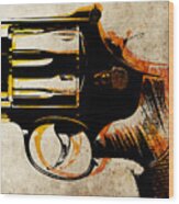 Revolver Trigger Wood Print