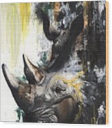 Rhino Ii Wood Print