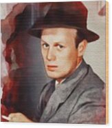 Richard Widmark, Vintage Movie Star Wood Print