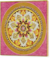 Right Path Mandala Prayer Wood Print