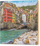 Riomaggiore - Cinque Terre National Park - Liguria - Italy Wood Print