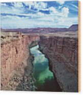 Colorado River Patiently  Carving A Canyon In The Desert, Vermillion Cliffs Wood Print