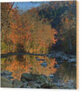 River Reflection Buffalo National River At Ponca Wood Print