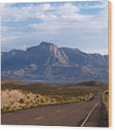 Road To Guadalupe Peak Wood Print