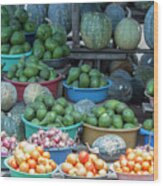 Roadside Produce Stand, Uganda, Africa Wood Print