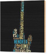 Rock Guitar Legends Wood Print