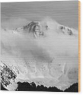 Rocky Mountain Snowy Peak Wood Print