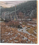 Romania Rail Bridge Wood Print