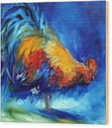 Rooster Hunting Wood Print
