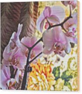 Rose Cottage Orchid Wood Print