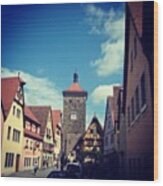 #rotemburgo #germany #clock #town Wood Print