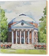 Rotunda At The University Of Virginia Wood Print