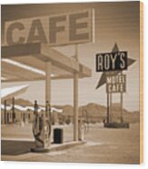 Route 66 - Roy's Motel Wood Print