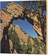 Royal Arch Trail Arch Boulder Colorado Wood Print