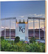 Royals Kauffman Stadium Wood Print