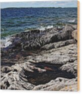 Rugged Shore - Wreck Island Wood Print