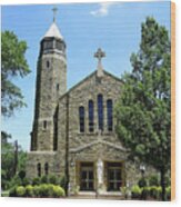 Sacred Heart Catholic Church In Riverton New Jersey Wood Print