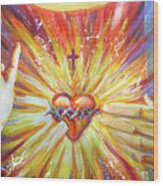 Sacred Heart Wood Print
