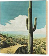Saguaro Cactus Wood Print