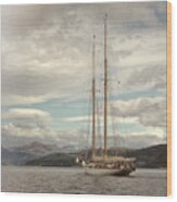 Sailing On Loch Long Scotland Wood Print