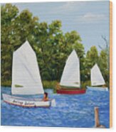 Sailing School Wood Print