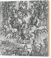 Saint John Before God And The Elders Wood Print