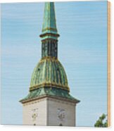 Saint Martin Cathedral Clock Tower Wood Print