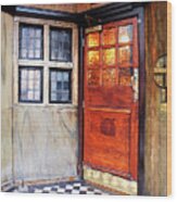 Saloon Bar Door - Entrance To The Black Friar London Pub Wood Print