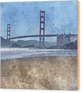 San Francisco Golden Gate Bridge In California Wood Print