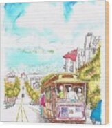 San Francisco Trolley - California Wood Print