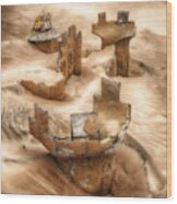 Sand Castle 4065 Wood Print