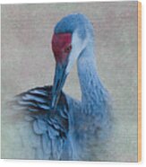 Sandhill Crane Wood Print