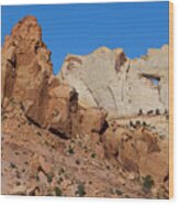 Sandstone Arch At Capitol Reef Wood Print