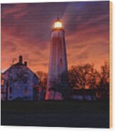 Sandy Hook Lighthouse Wood Print