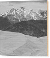 Sangre De Cristo Mountains And The Great Sand Dunes Bw V Wood Print