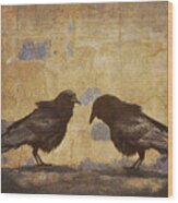 Santa Fe Crows Wood Print