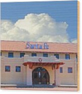 Santa Fe Depot In Amarillo Texas Wood Print