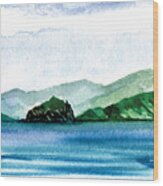 Sapphire Bay Wood Print