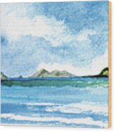 Sapphire Bay Towards Tortolla Wood Print