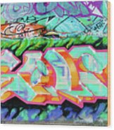 Scape, Screaming Creative And Positive Energy, Graffiti Art North 11th Street, San Jose 1990 Wood Print
