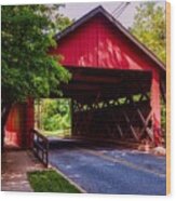 Scarborough Covered Bridge - Cherry Hill, New Jersey Wood Print
