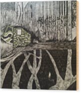 Scene Elevated By Trees Wood Print