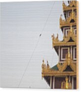 Schwedagon Pagoda Ii Wood Print