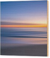 Sea Girt New Jersey Abstract Seascape Sunrise Wood Print