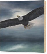 Sea To Sky - Eagle Art Wood Print