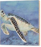 Sea Turtle Wood Print