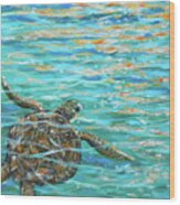 Sea Turtle Dream Wood Print