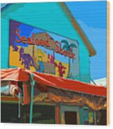 Seafood Shack Wood Print