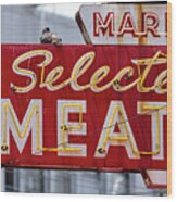 Selected Meats Wood Print