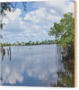 Serenity In Matlacha Florida Wood Print